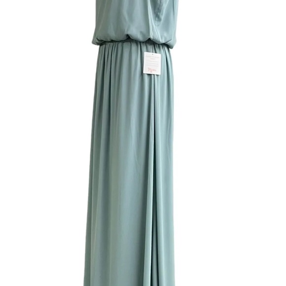 Show Me Your MuMu Kendall Maxi Dress Size XXL Silver Sage Crisp Chiffon BNWT - Picture 3 of 7